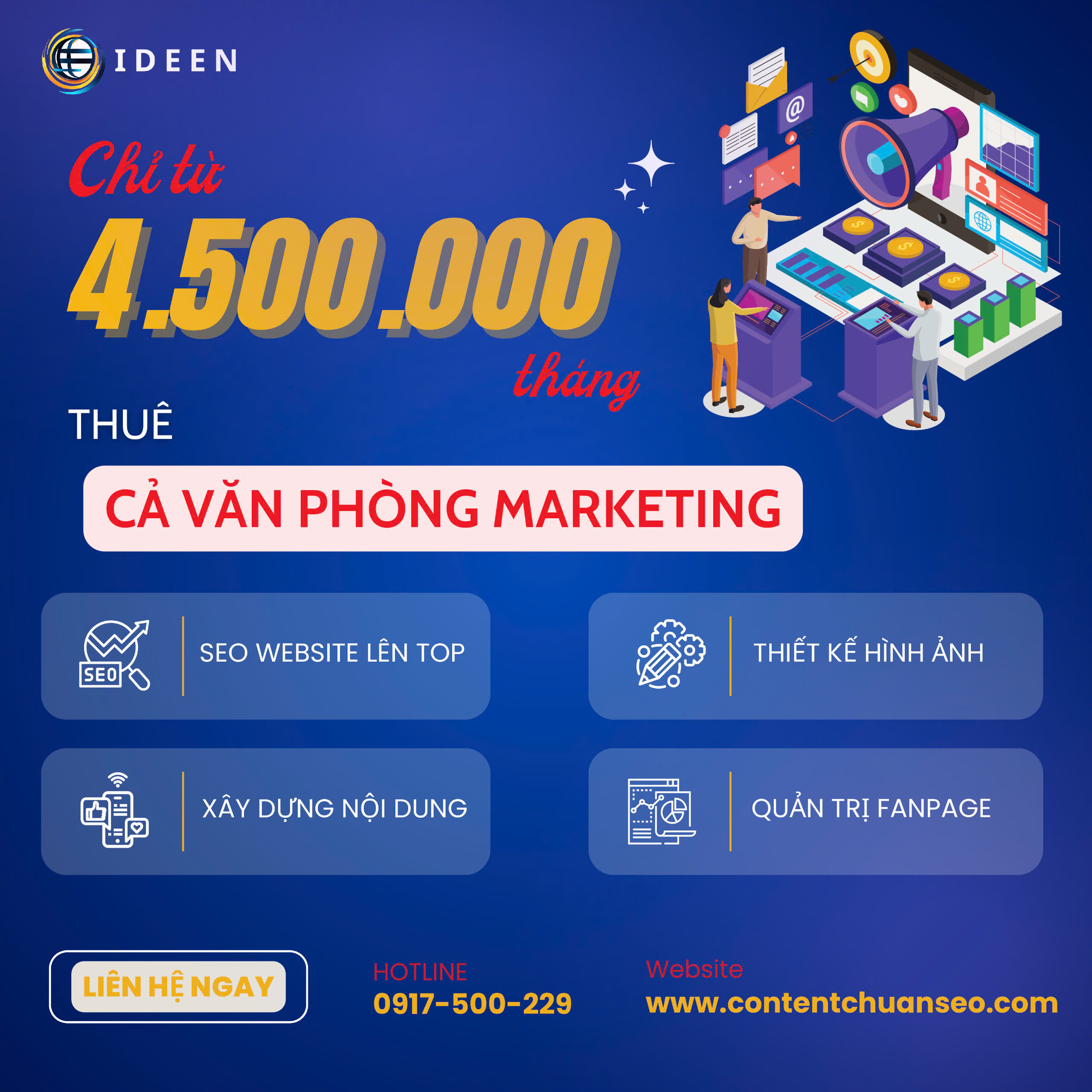 Phòng maketing thuê ngoài chi phí thấp