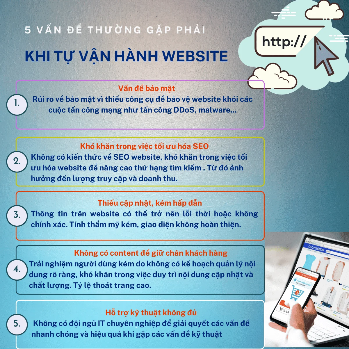 rủi ro khi thiếu quản trị website