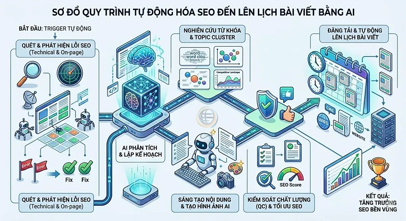 Quản trị website bằng AI Automation