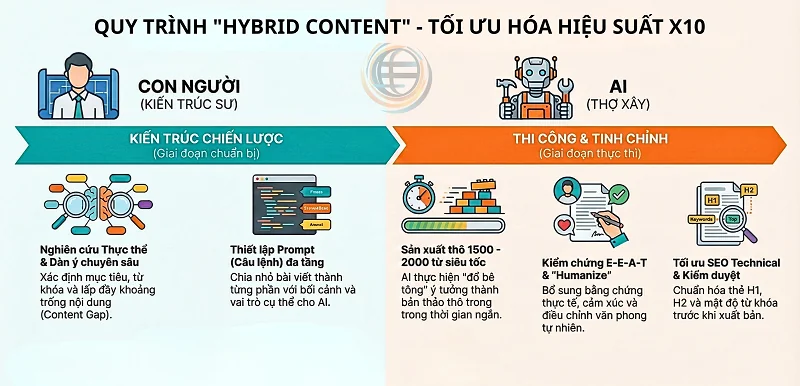 Quy tr&igrave;nh viết content bằng AI