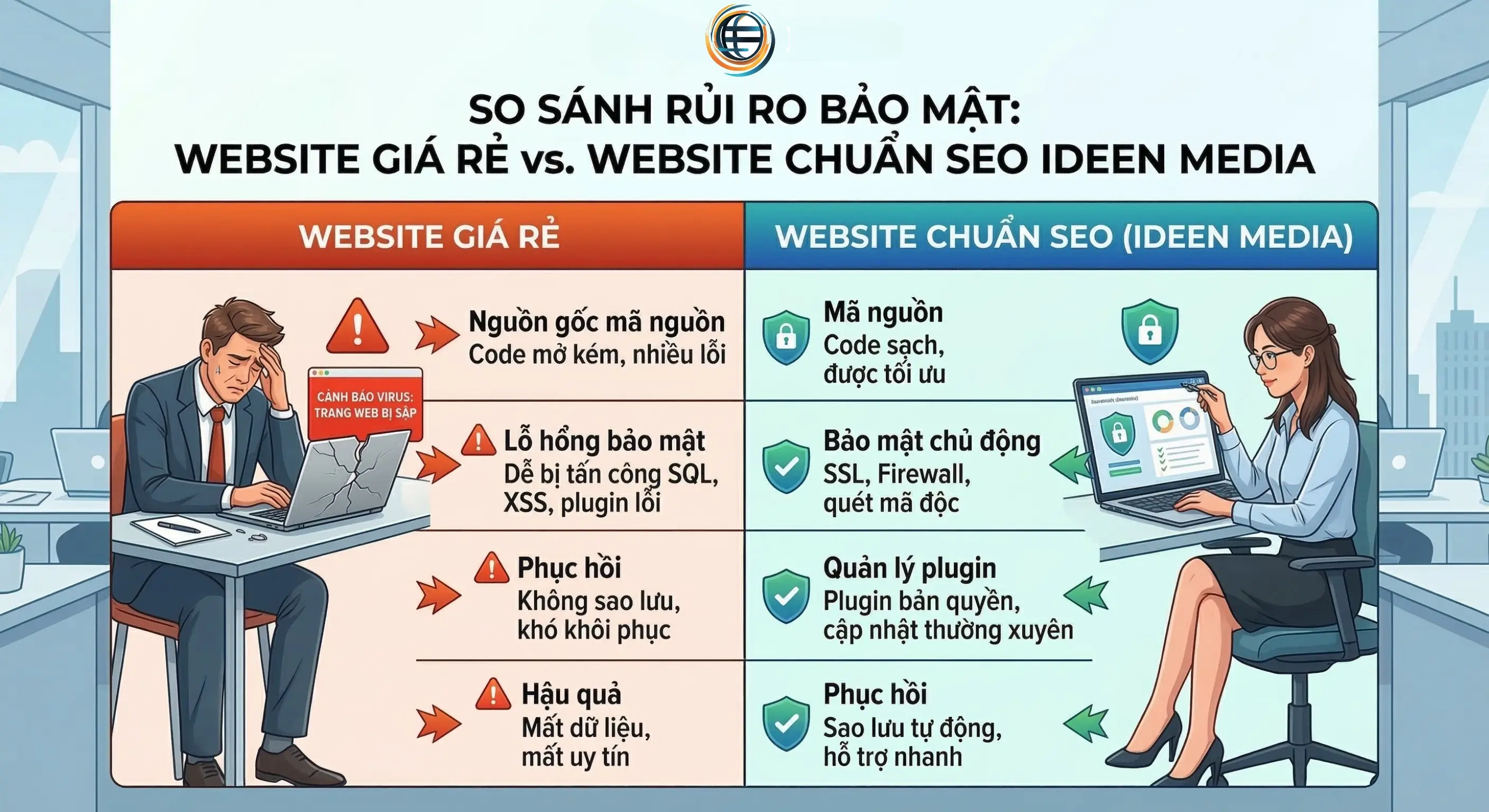 Rủi ro thiết kế web gi&aacute; rẻ